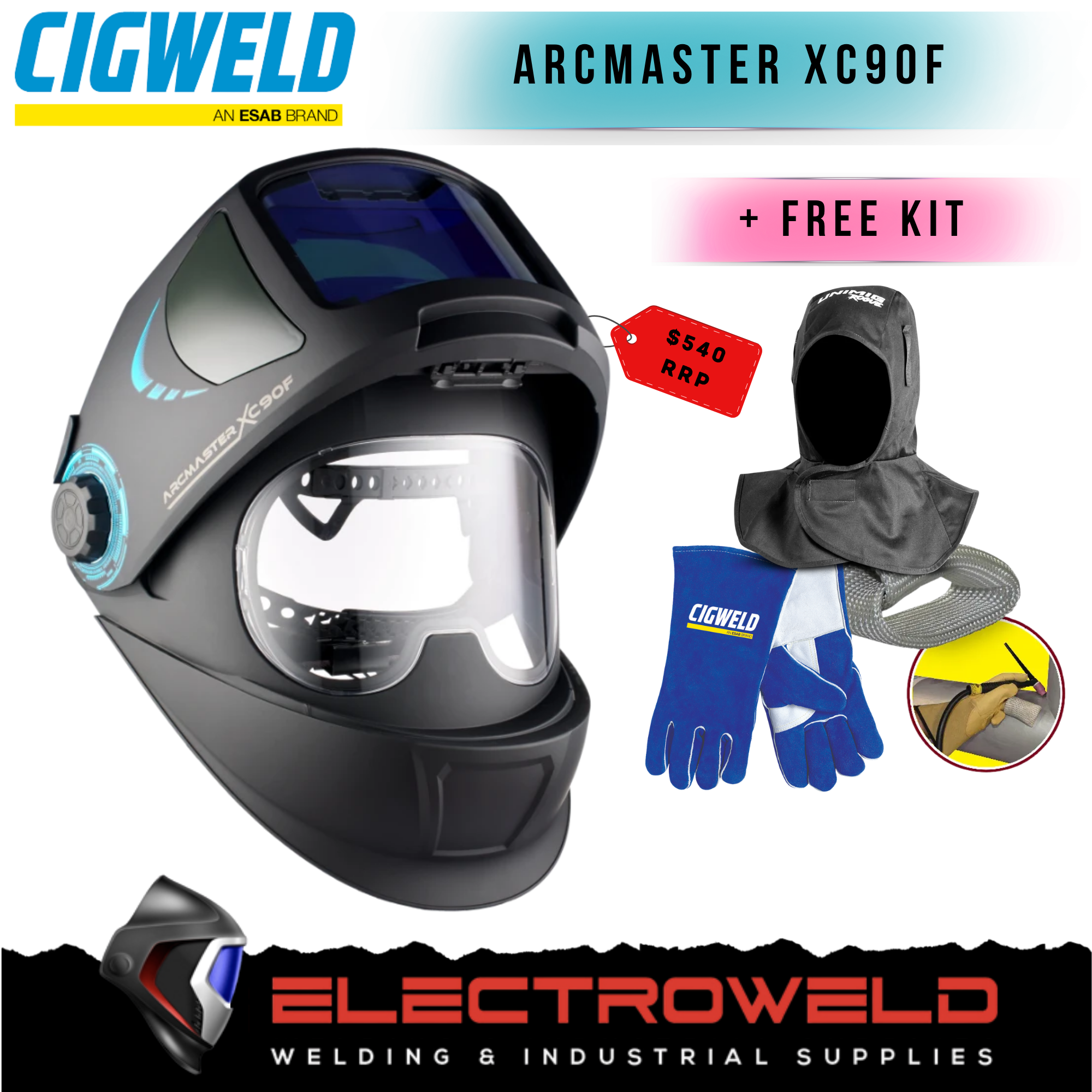 Cigweld Arcmaster XC90F Welding Helmet — image 10